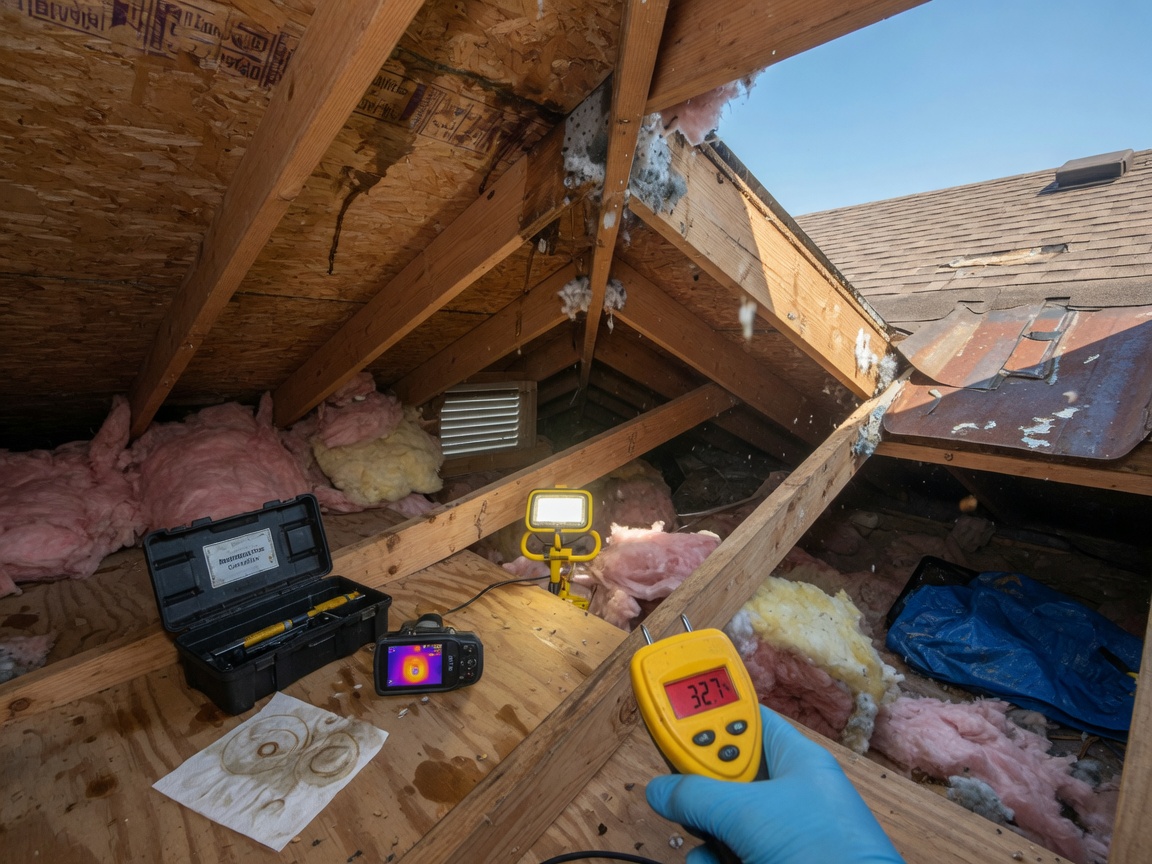 Detecting Hidden Moisture in Carrollton Attics After Roof Leaks