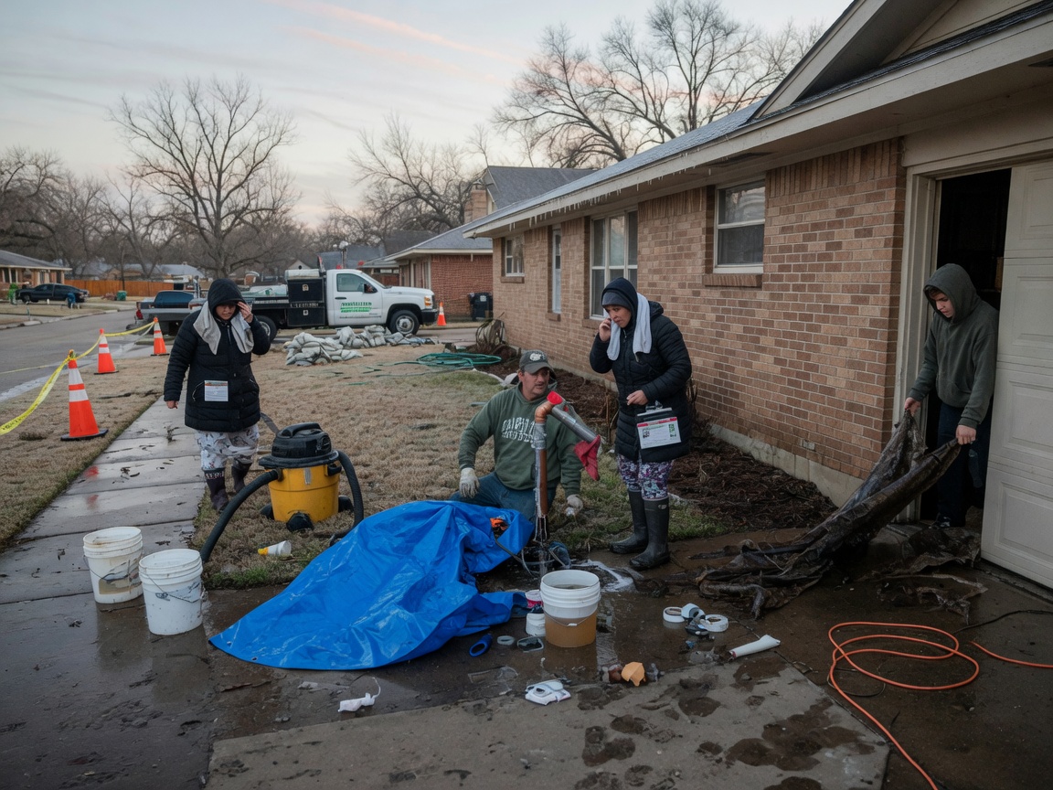 How Carrollton Residents Handle Burst Pipes After Winter Freezes