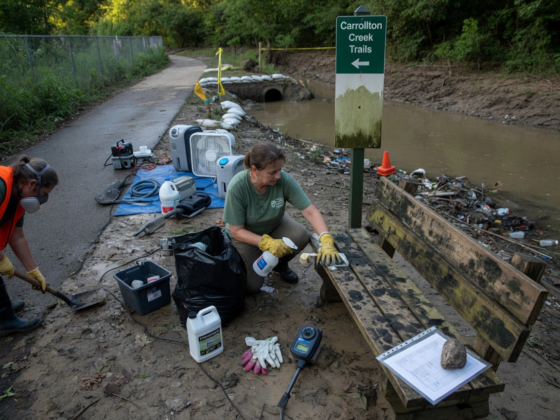 Mold Prevention Steps Following Flooding Near Carrollton Creek Trails