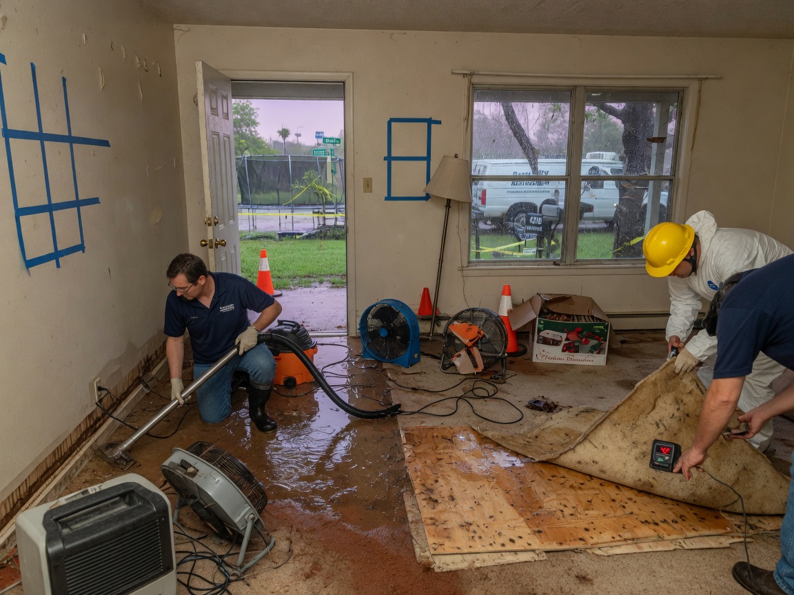 Water Damage Restoration After Spring Thunderstorms in Carrollton
